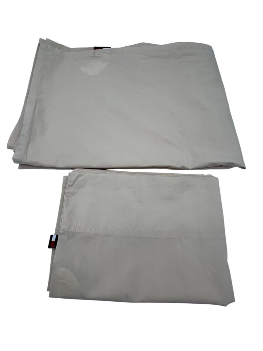 Tommy Hilfiger 100% Cotton Lightweight Beige Flat sheet & Pillowcase Bedroom